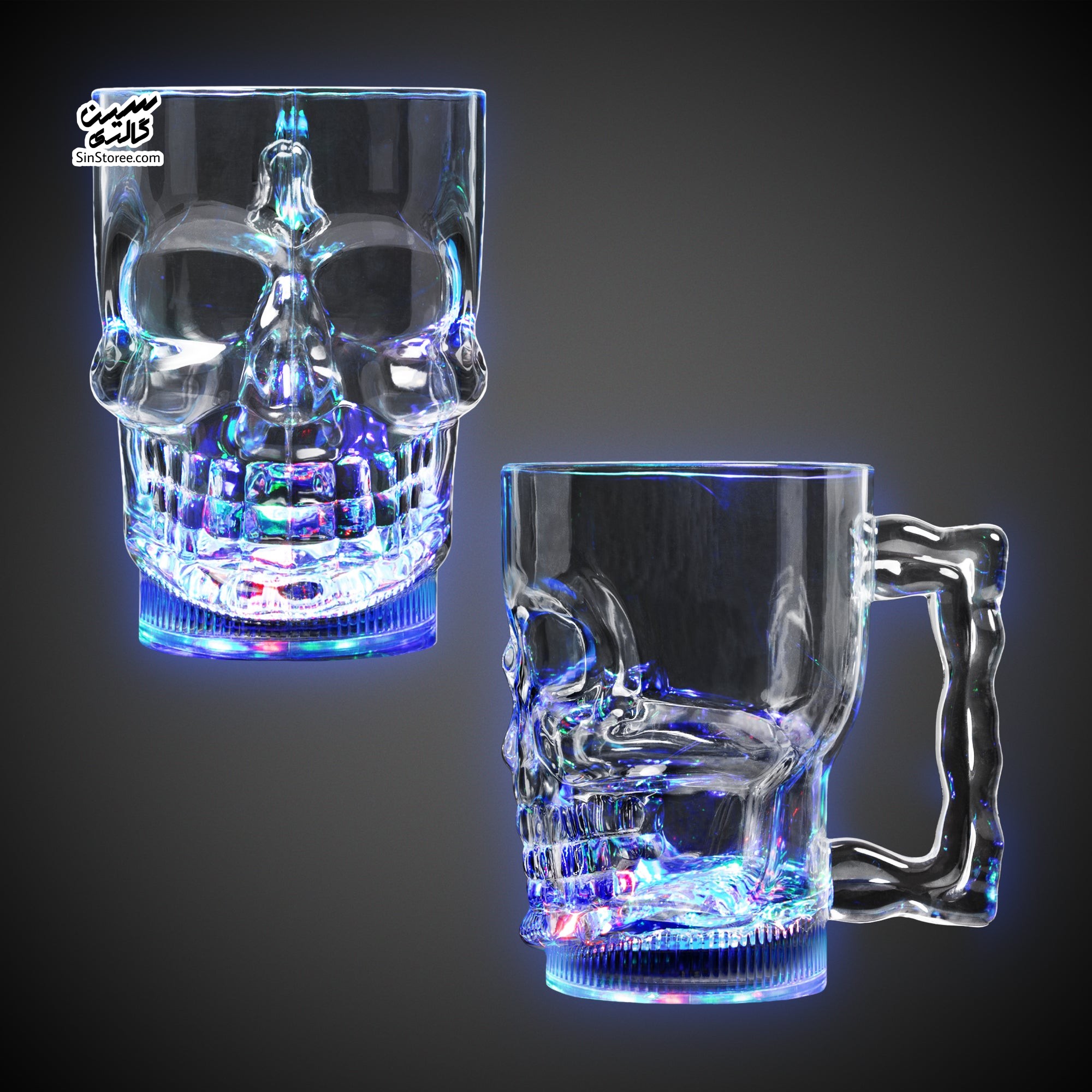 لیوان اسکلت LED  مولتی کالر - rainbow Skull cup